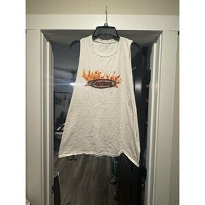 Size L - Tank Top Travis Scott Cactus Jack Flame Tee White  (CJFM-SS15)